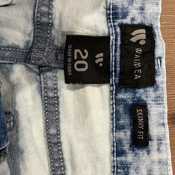 Waimea Paint Splatter Black Distressed Motto Denim skinny fit Jean size 20 - Picture 3 of 16